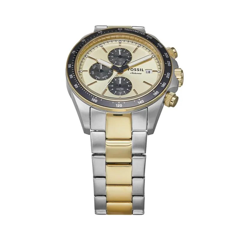 Fossil Autocross Quartz Gold-Tone Men’s Watch- BQ2876